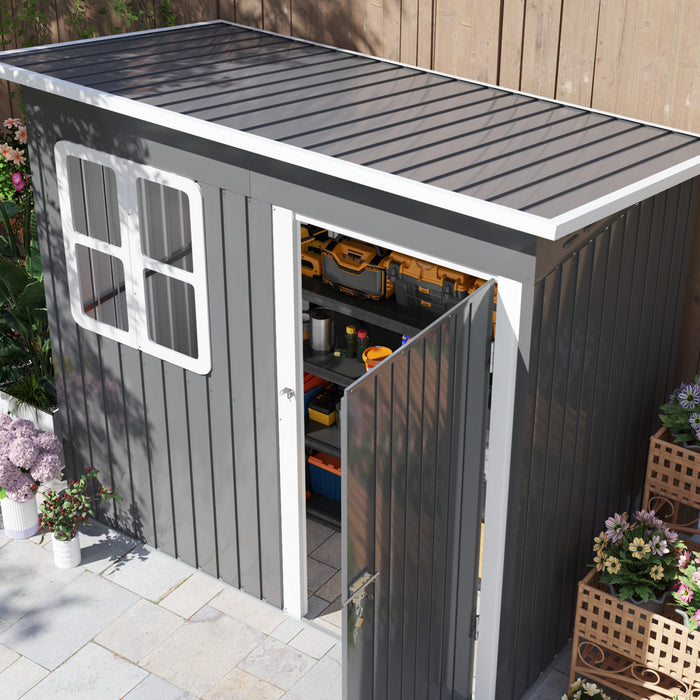 Outsunny Remise De Rangement Exterieure Avec Fenetre, Porte Verrouillable