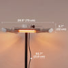 Outsunny Electric Patio Parasol Umbrella Heater, with 3 Heating Panels and Ultra-low Glare, Aluminum Alloy Outdoor Infrared Space Heater with Remote for Pergola, Gazabo, Silver