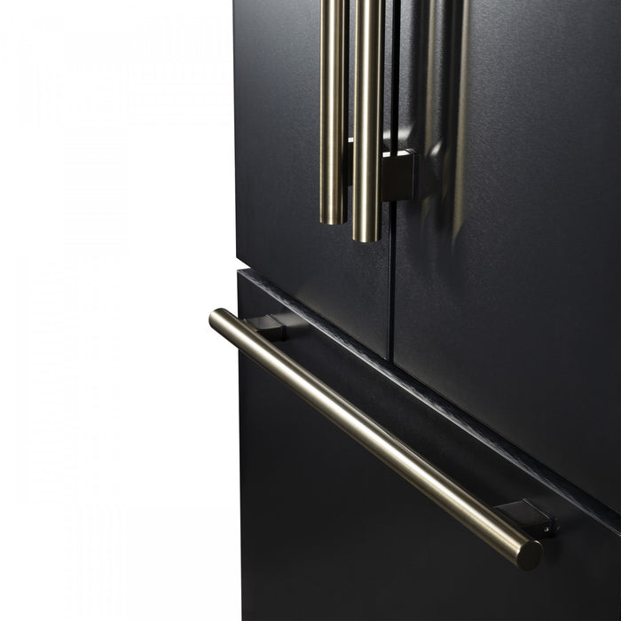 Refrigerateur Rivello de 36 po a portes francaises noires, certifie Energy Star – FFFFD1783-36BLK