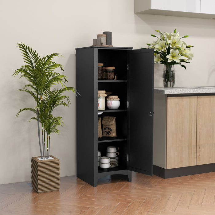 HOMCOM Armoire de garde-manger de cuisine avec tablettes reglables