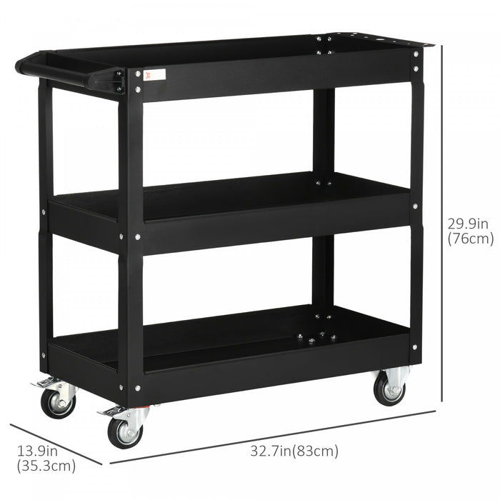Durhand Chariot A Outils Roulant A 3 Niveaux, Chariot Utilitaire