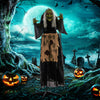 Outsunny 47" Witch Halloween Decoration with Sound Activated Light Up Eyes