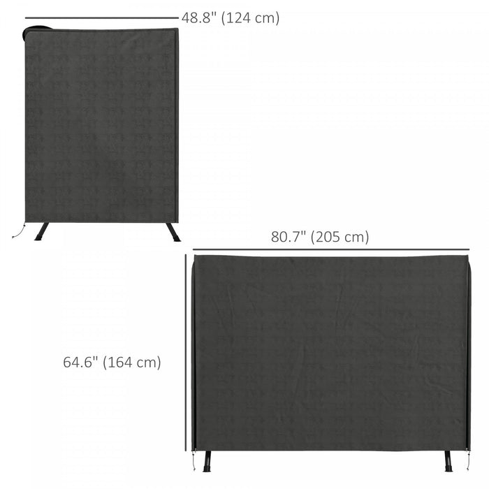 Outsunny Housse de Balancelle 3 Places, 81\" x 49\" x 65\", Gris Fonce