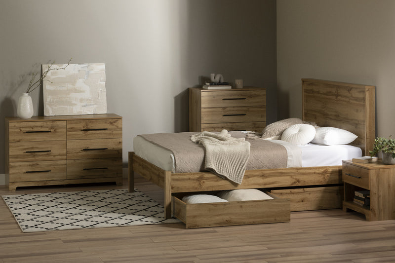 Barcelo Commode 6 tiroirs Chêne nordique, de Meubles South Shore