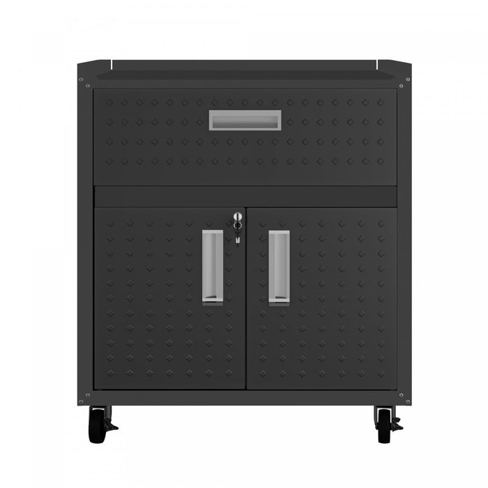 Ensemble de garage moderne Fortress 3 pieces en gris charbon