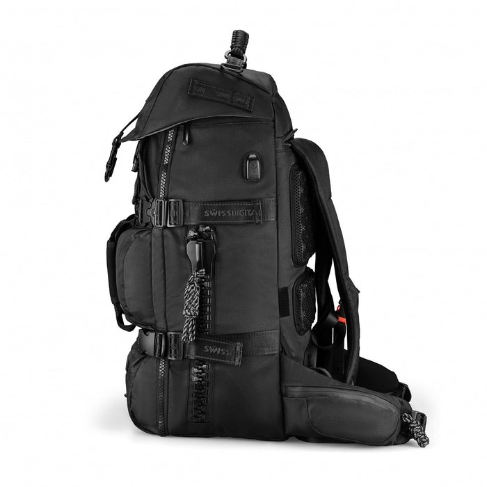 Sac a dos Swissdigital Balerna XL – Sac de 44L, SDD Finder, resistant a l'eau, ecologique, systeme hybride, rangement pour le ski