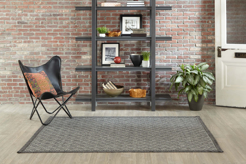 Tapis Contemporain Eve 6'7\" x 9'6\" en Gris