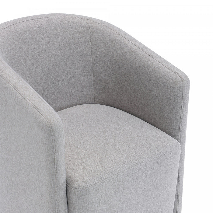 Fauteuil contemporain moderne Hearth en tissu gris clair