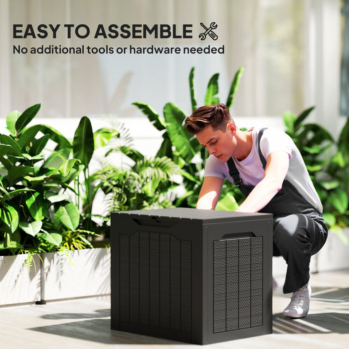 Outsunny Coffre De Terrasse, Coffre De Patio Etanche Et Resistant Aux Uv