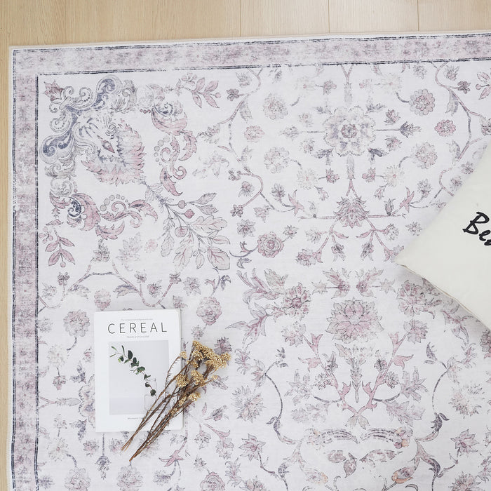 Aqua Primavera Tapis Lavable Et Antiderapant A Poils Ras 8'x10'