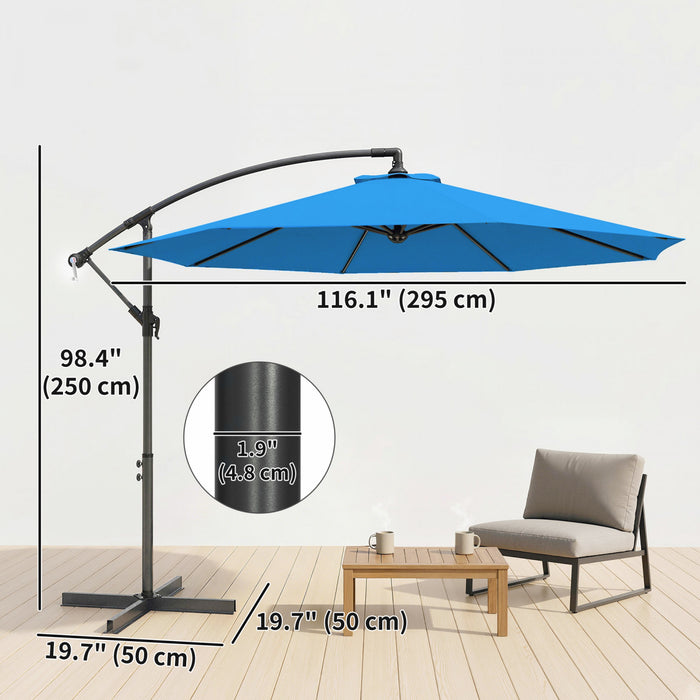 Outsunny Parasol De Patio \nBleu