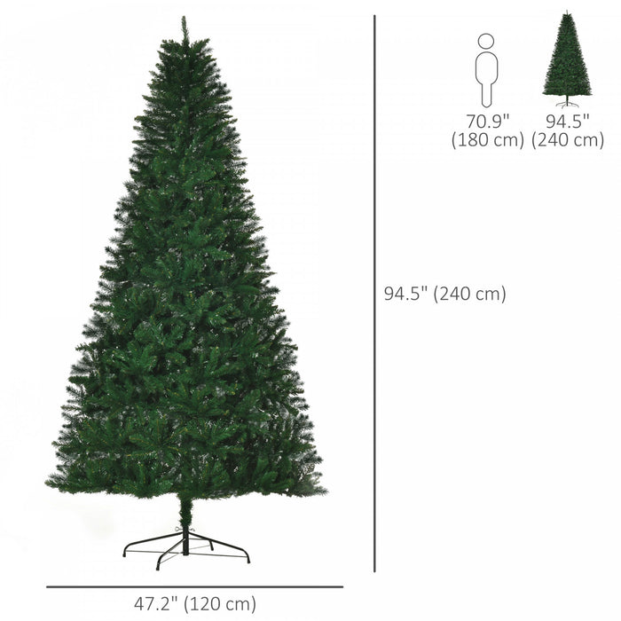 Homcom Arbre De Noel Artificiel De 8 Pieds Avec 1499 Branches