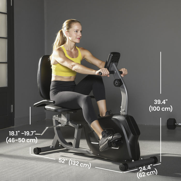 Soozier Velo d'exercice couche , velo stationnaire magnetique a 8 niveaux