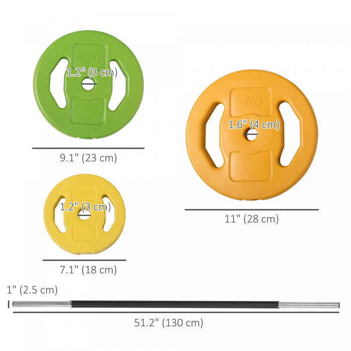 Ensemble d'halteres Soozier de 44 lb avec poids, avec poignee antiderapante