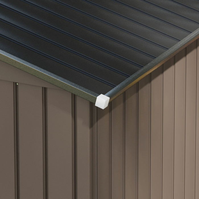 Outsunny Abri De Rangement 7' X 4', Maison A Outils De Jardin, Marron