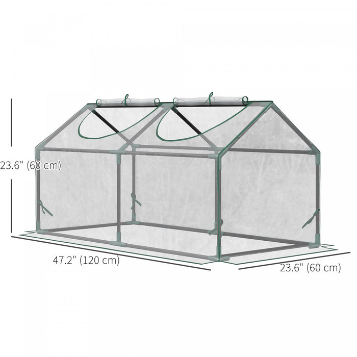 Outsunny Mini Serre Tunnel Portable Pour Jardin 47 \"x 24\" X 24\"