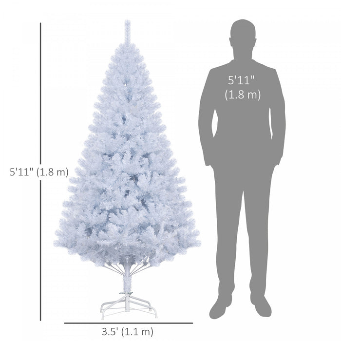 HOMCOM Arbre de Noel artificiel de 6 pieds avec 928 pointes