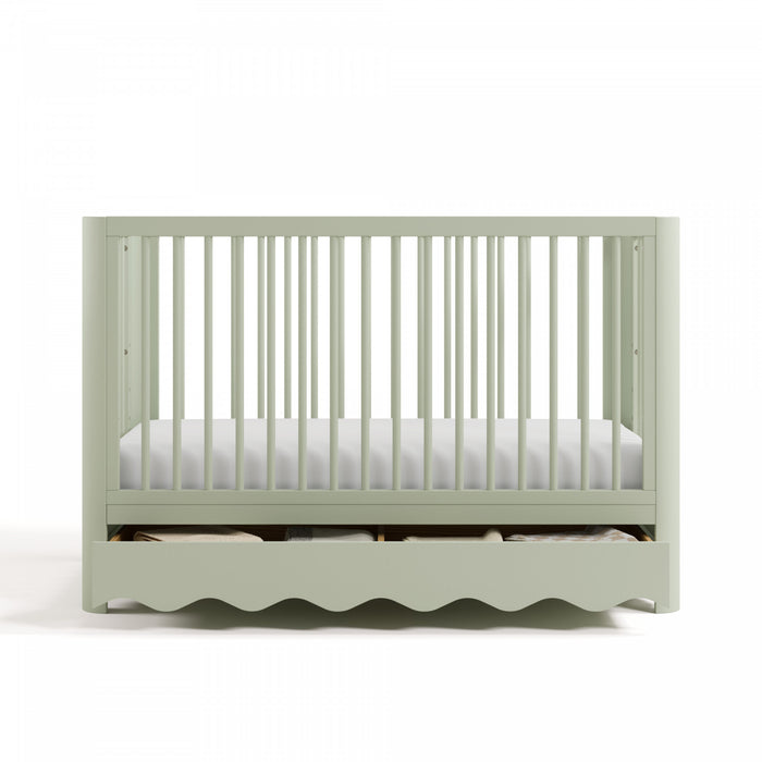 Storkcraft Casablanca Lit de bebe convertible 5-en-1 de luxe avec tiroir - Sauge