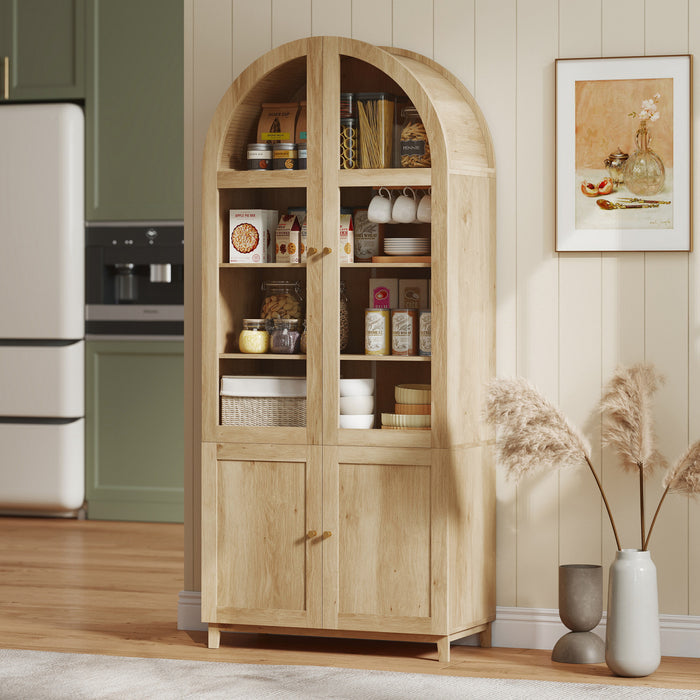 HOMCOM Buffet avec Arche, Meuble Haut de Rangement de Cuisine 71\"