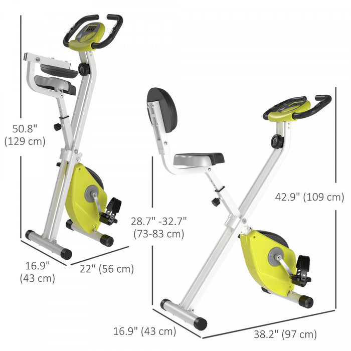 Soozier Velo D'exercice Pliable Avec 8 Niveaux De Resistance Magnetique