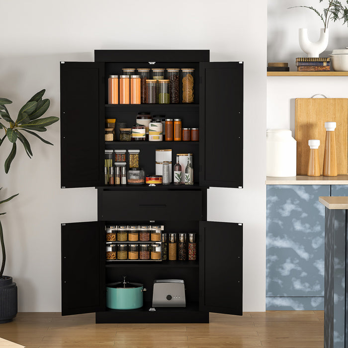 HOMCOM Armoire de rangement de cuisine pour garde-manger de 72 po de haut