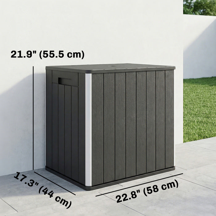 Outsunny Coffre de Rangement Exterieur 114 L, Noir
