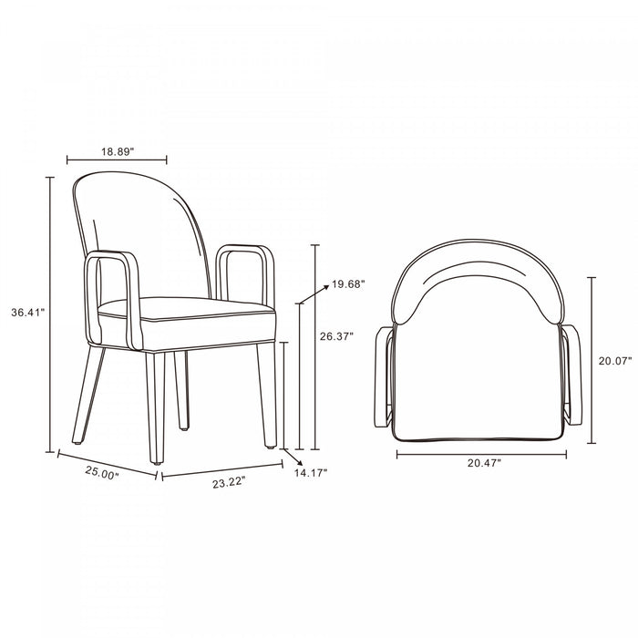 Fauteuil moderne en bois Hillman avec accoudoirs et revetement bleu