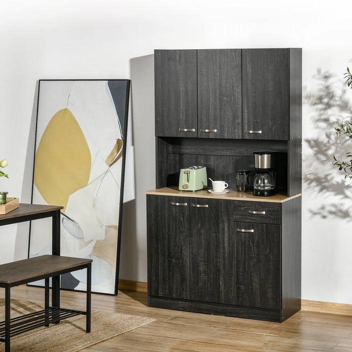 HOMCOM buffet moderne, armoire de cuisine avec placard de rangement