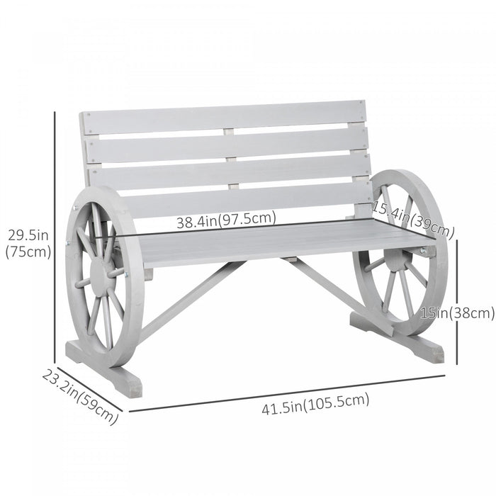 Outsunny Banc De Jardin En Metal De 50 Po Motif D'oiseaux Vintage