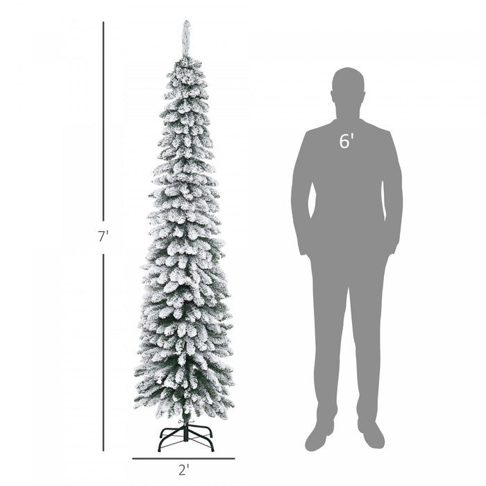 Homcom Arbre De Noel Artificiel Floque De Neige De 7ft