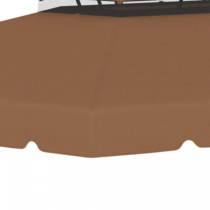 Outsunny 12.8' X 9.5' Gazebo Replacement Canopy, Gazebo Top Cover With Double Vented Roof For Garden Patio Outdoor (top Only), Coffee