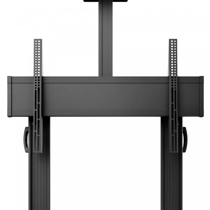 Chariot mobile pour televiseur Kanto MTMA100PL avec etagere reglable et poignees integrees pour televiseurs de 55\" a 100\", noir