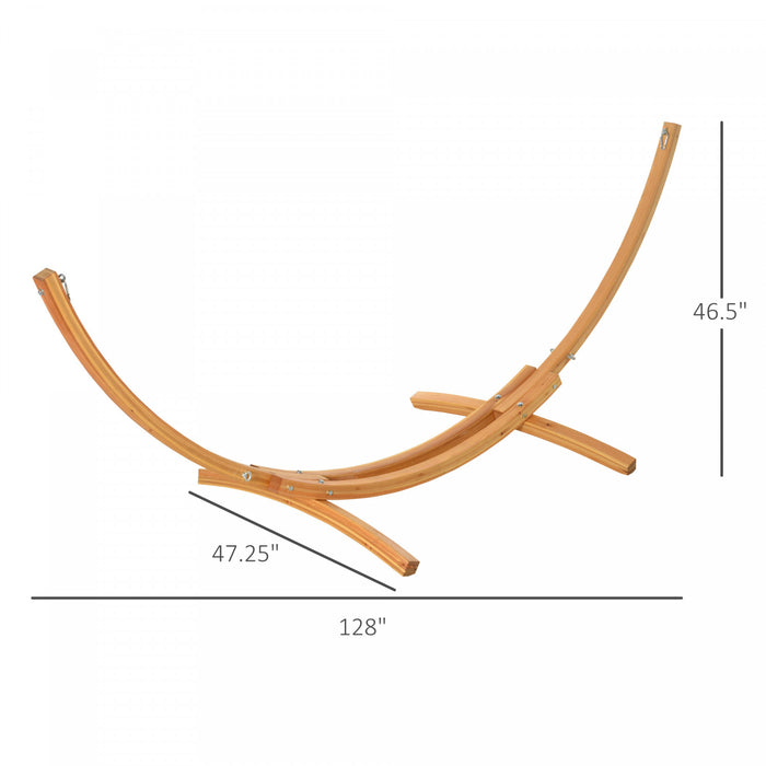 Outsunny 11' Support De Hamac En Bois Accessoires De Camp De Pique-nique De Jardin Universels, 484 Lb