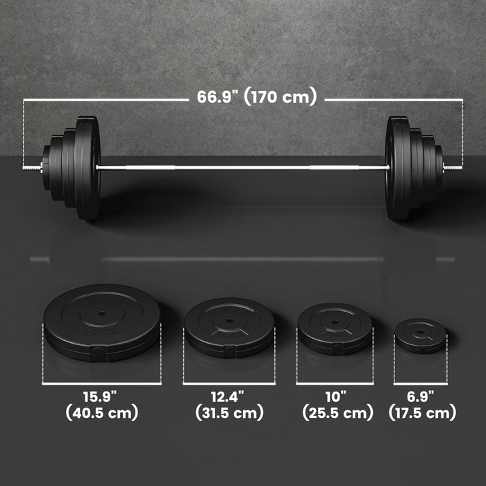 Soozier Ensemble d'Halteres de 154lb pour Salle de Sport a Domicile