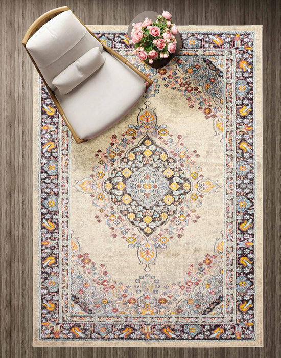 Tapis Traditionnel Lea 8'0\" x 10'0\" en Ivoire