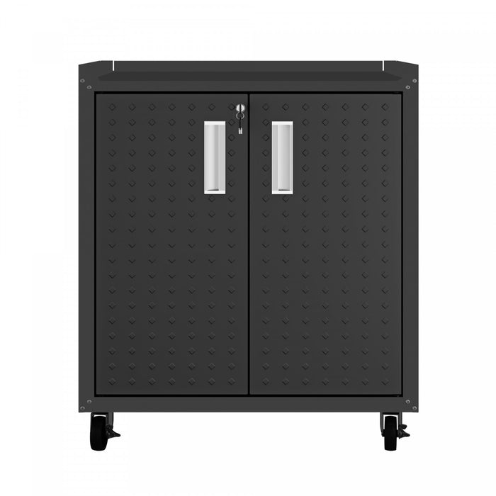 Ensemble de garage moderne Fortress 3 pieces en gris charbon