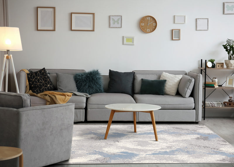 Carpette Florence à motif damassé délavé pour l'intérieur - 4 pi 7 po x 6 pi 7 po