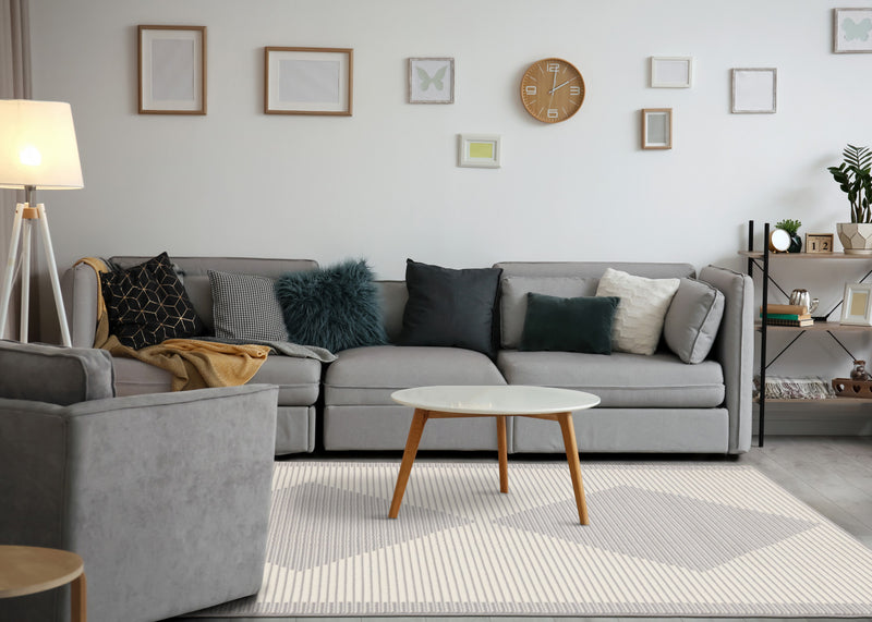 Carpette Florence à motif de diamants pour l’intérieur - 4 pi 7 po x 6 pi 7 po