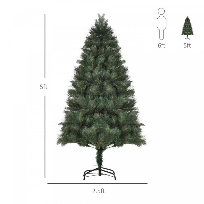 Homcom Arbre De Noel Artificiel De 5 Pieds Avec 343 Branches