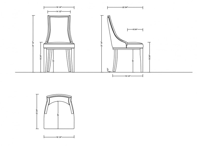 Grand fauteuil de salle a manger traditionnel en bois avec revetement en tissu gris clair - Lot de 4