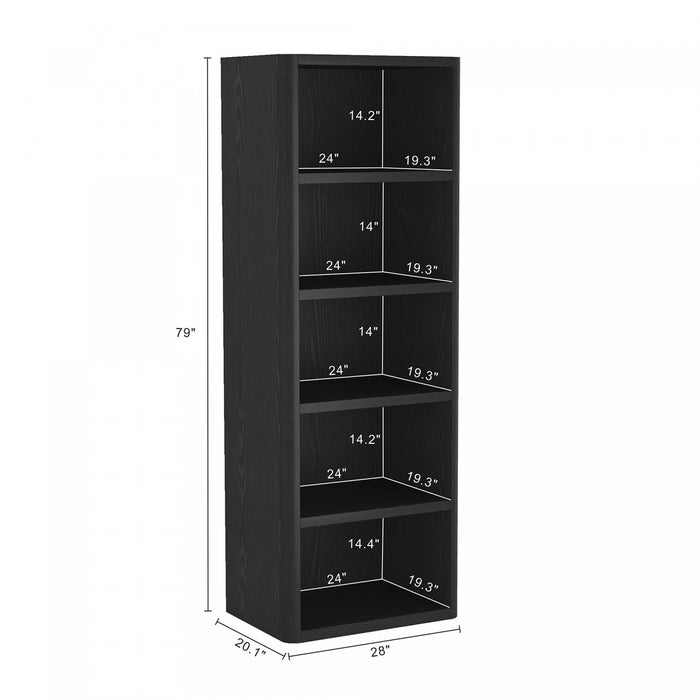 Bibliotheque ouverte moderne Rivington 28\" en noir