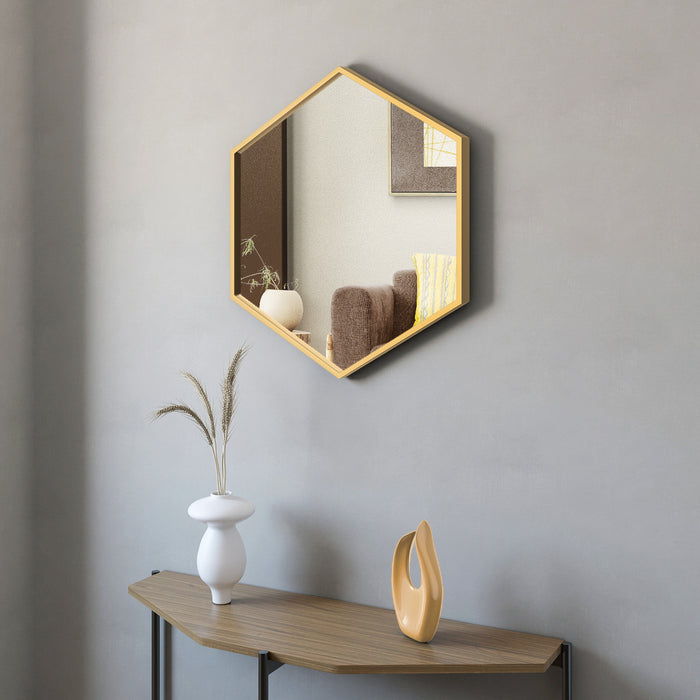 Miroir Zona de 28 po doré