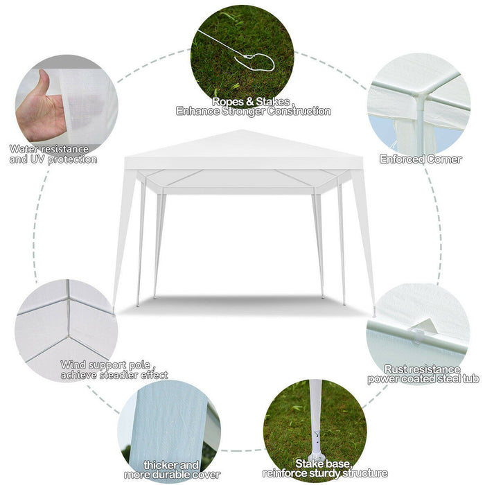 Costway 10’x20’canopy Party Tente De Mariage Heavy Duty Pavillon Gazebo Repondre A L’evenement En Plein Air