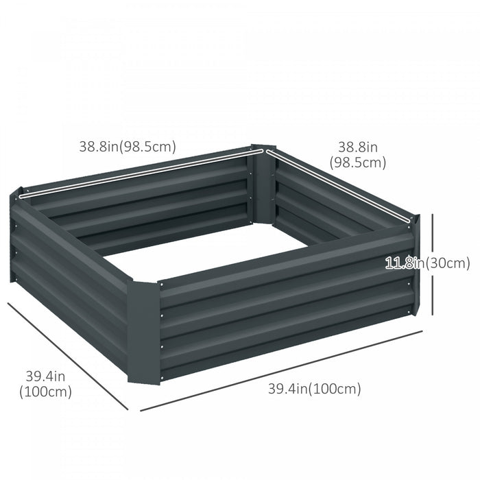 Outsunny Jardiniere Surelevee Jardiniere Surelevee Pour Fleurs Lot De 2 Gris