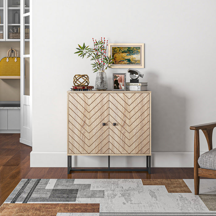 HOMCOM Buffet Moderne Armoire avec Etagere de Rangement