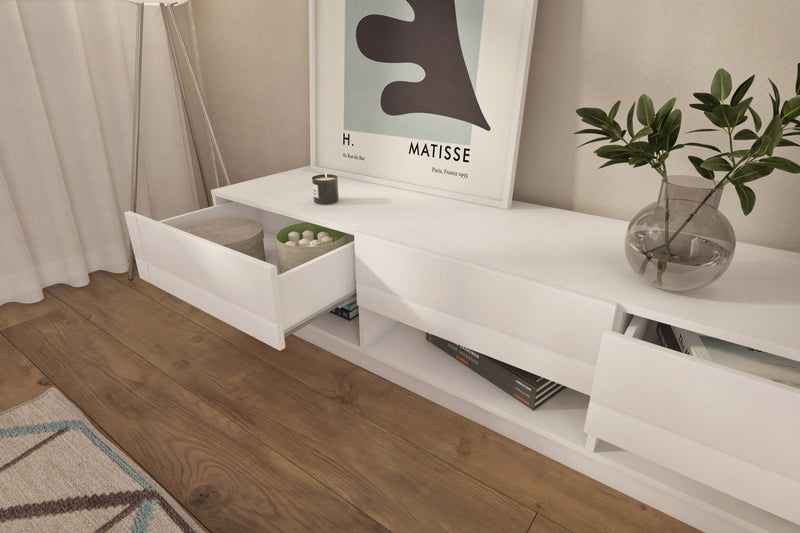 Meuble pour téléviseur Stero Nordika de 72 po - blanc