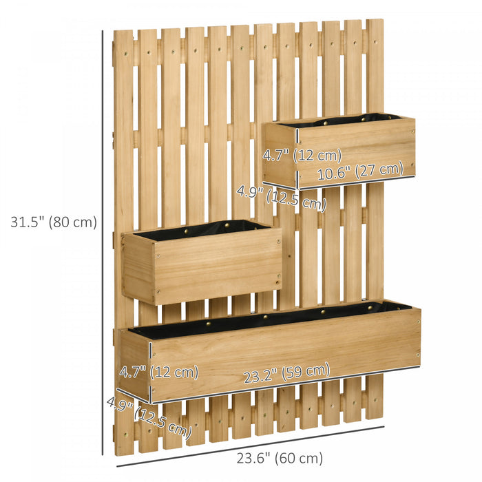Outsunny Jardiniere de jardin murale avec treillis pour porche et patio