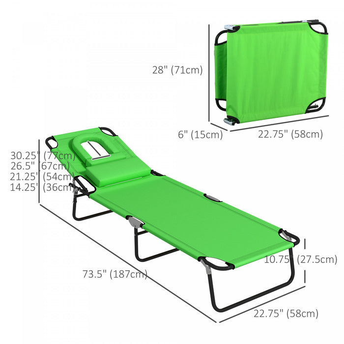 Outsunny 2pcs Chaise Longue Reglable, Chaise Longue Pliante Pour Le Jardin