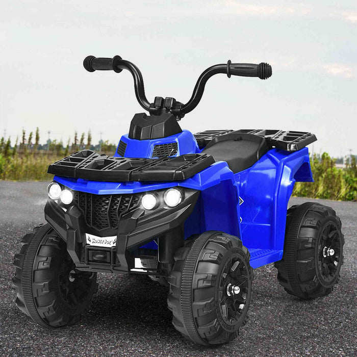 6v Batterie Alimentee Enfants Rouler Sur Atv 4 Roues Quad W / Mp3 & Led Phare Bleu