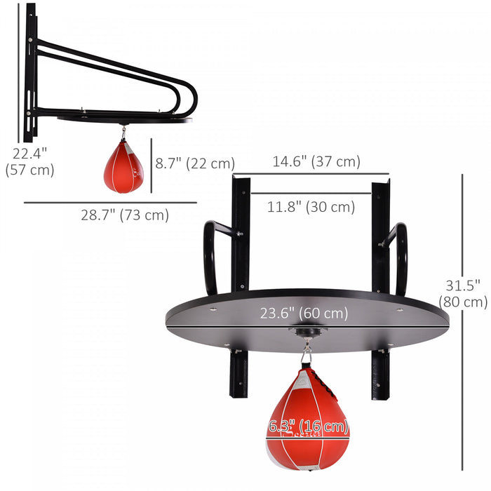 Soozier Plateforme De Boxe Murale Sac De Vitesse, Reglable En Hauteur